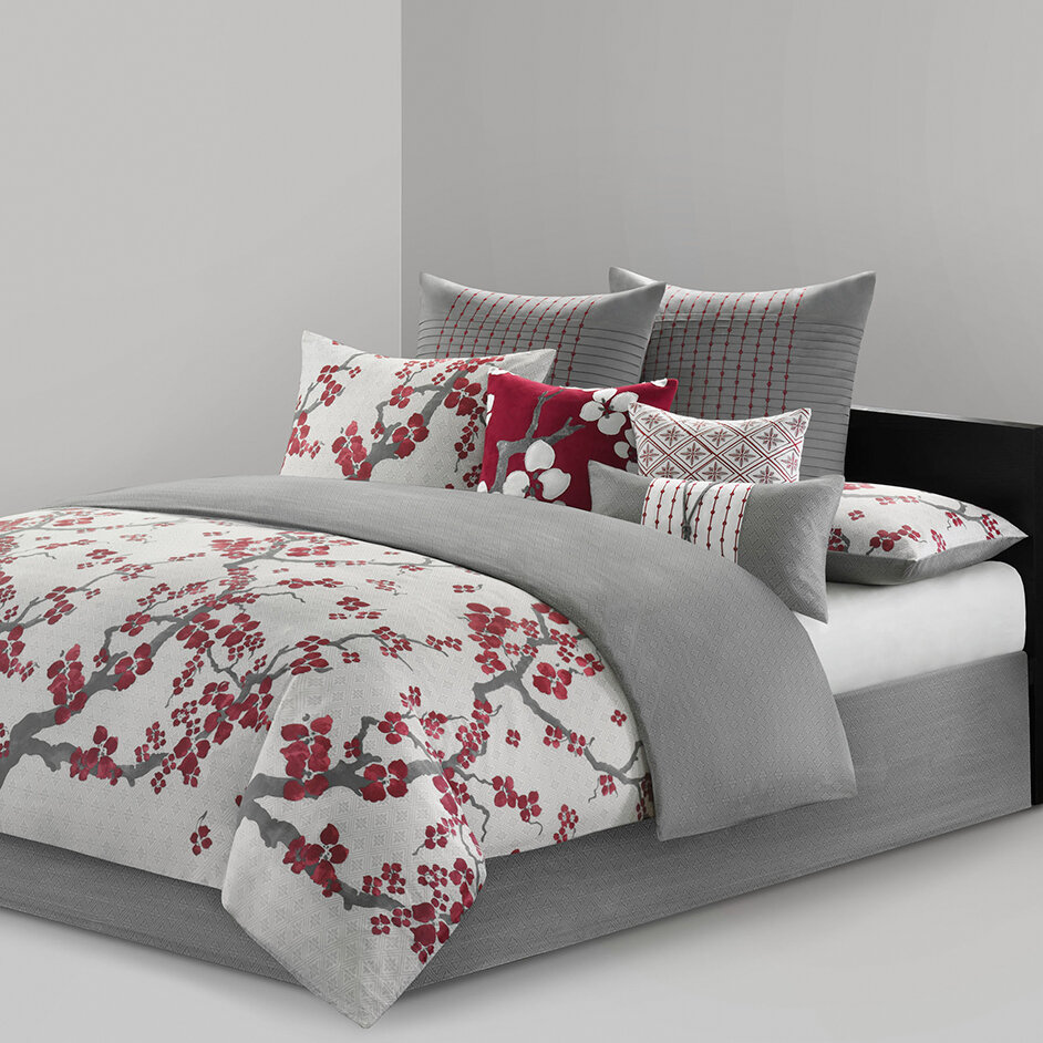 Cherry Blossom Floral Comforter Set