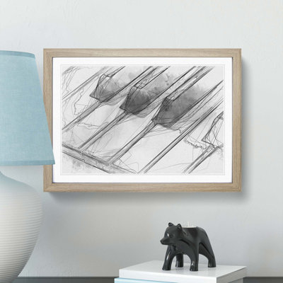 Keyboard Keys in Abstract - Framed Print