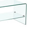 Table d'appoint empilable en verre trempé transparent multi-usages pour le salon, le bureau et l'extérieur