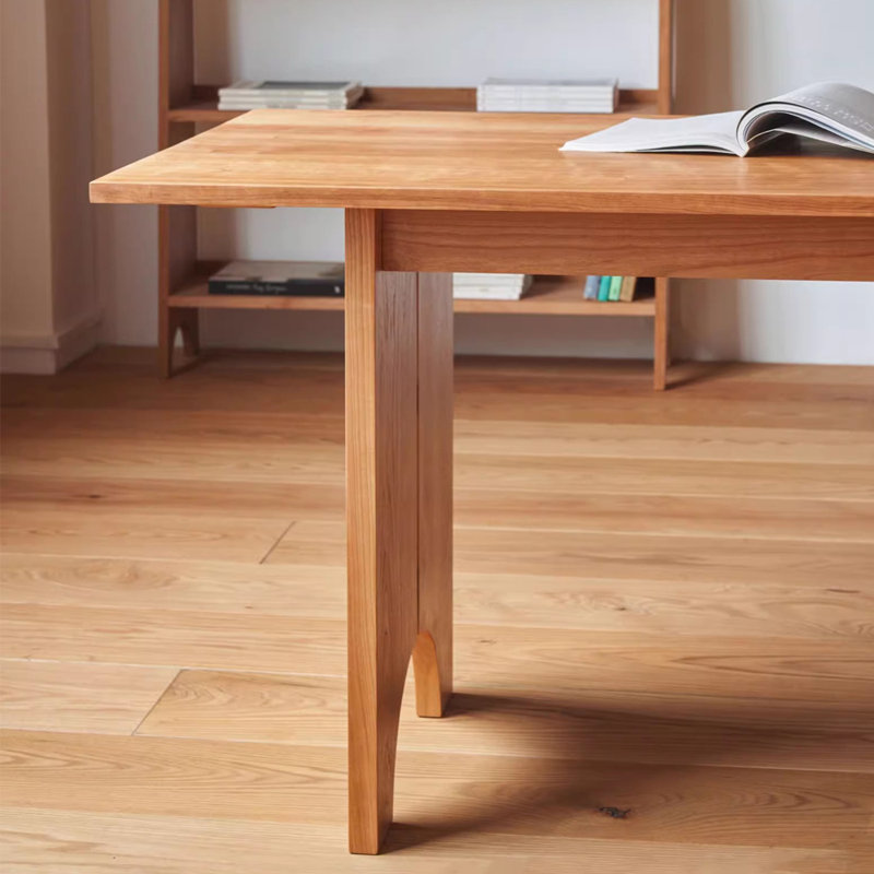 Table longue classique en bois de cerisier durable, H 29,52 po x L 94,48 po x l 33,46 po