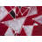 Triangles on Red Background - Office Shapes Outdoor Rug