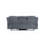 Canapé inclinable en velours gris Zubaida