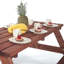 Priscilla 6 - Person Wood Patio Dining Set with Rectangular Table-403510004-487890169
