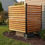 Unité de climatisation durable en bois et clôture de poubelle - solution élégante d'intimité pour patio