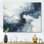 «Blue and White Marble River III», reproduction d'art sur toile abstraite