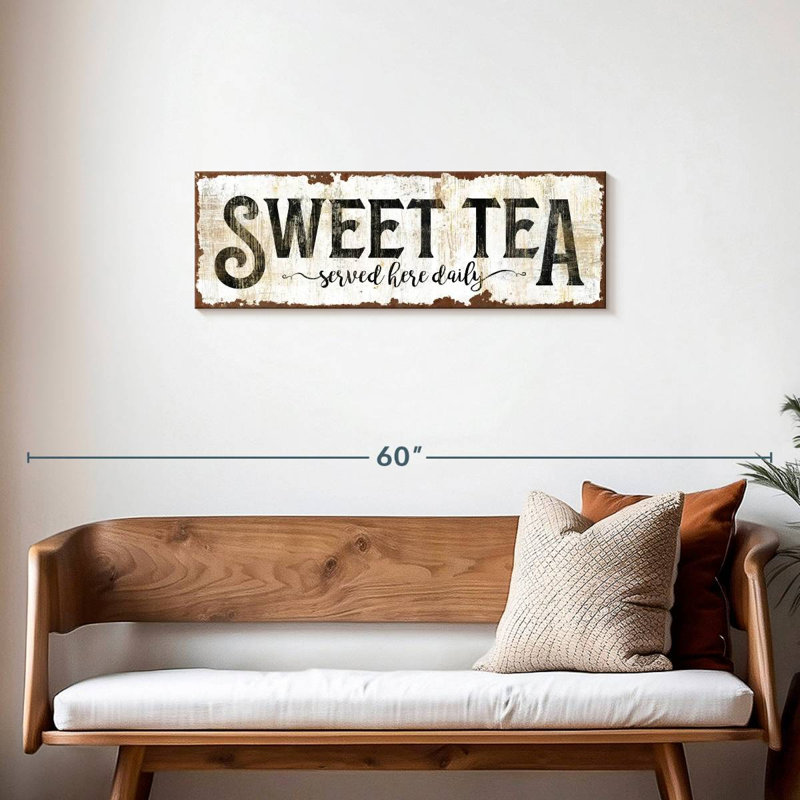 Signe «Sweet Tea», H 36 po x l 12 po x P 1,25 po