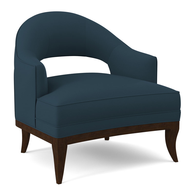 Fauteuil Mariposa, Noyer américain, Mélange de polyester Margaret Lagoon
