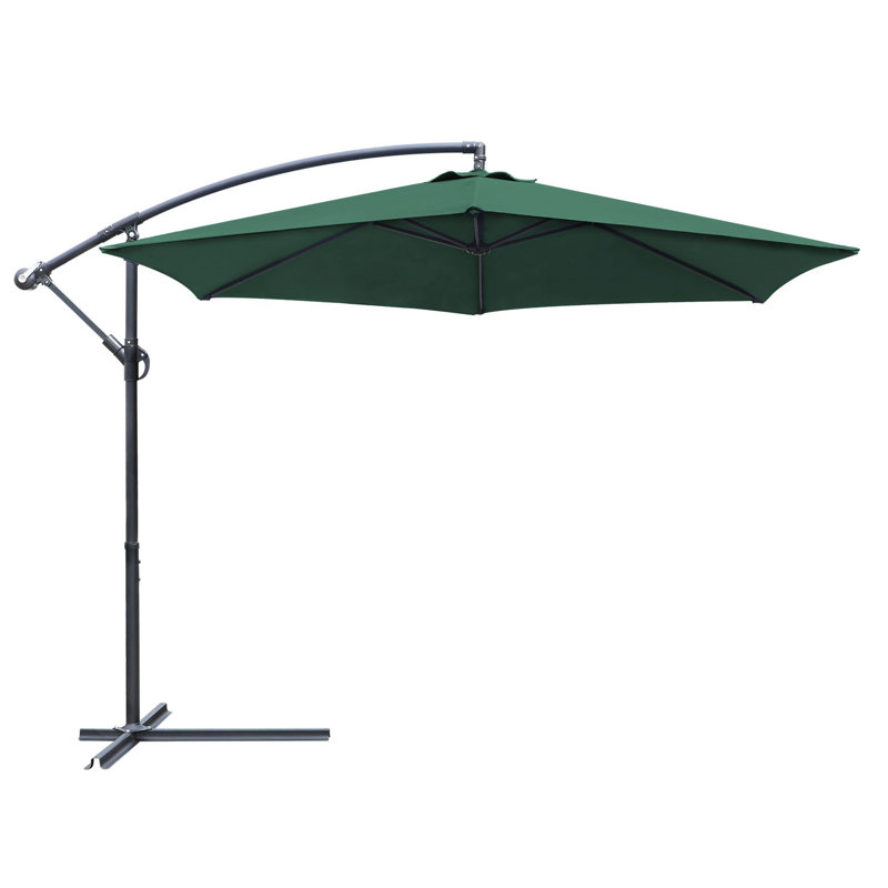 Parasol en porte-à-faux 10 pi Arabella, Vert