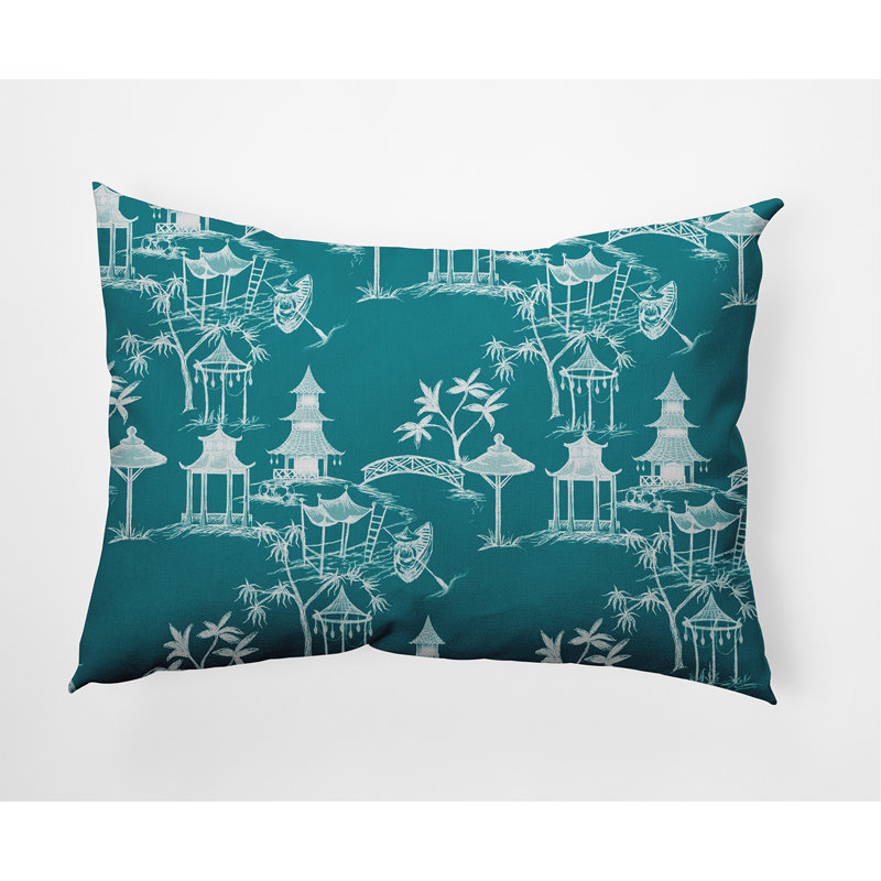 Housse et insert de coussin pour l'extérieur Chinapezka, bleu