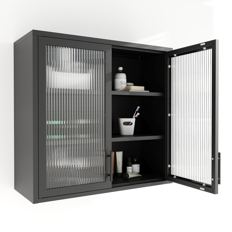 Armoire murale de style rétro, Noir, noir, noir, noir