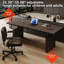 Bureau électrique noir / brun à hauteur réglable Italian Luxury | Table d'étude de bureau à domicile | Poste de travail de salon-397622128-397622134