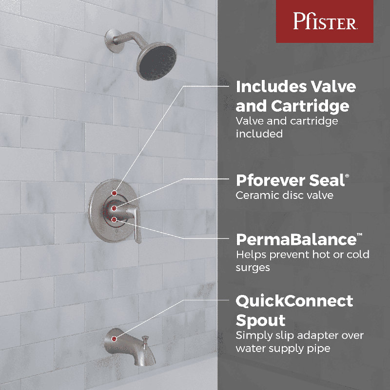 Willa Shower Faucet, Spot Defense Brushed Nickel