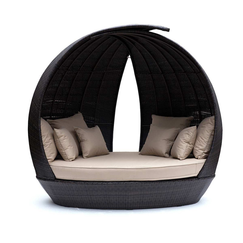 Eastlake Rattan Daybed - Grey, Brown/Beige