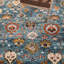 Southwestern Hand-Knotted Wool Blue / Red Area Rug-1001942555