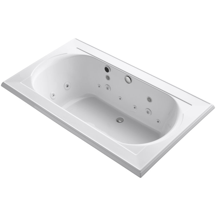 Memoirs® 72" x 42" Drop in Combination Acrylic Bathtub with Light and Heater Included