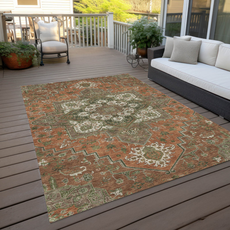 Tapis intérieur / extérieur lavable Bellaya , 5' x 7'6"