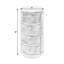 Céline 12 po Table de bout ronde à 4 tiroirs en bois blanc lisse-130021340