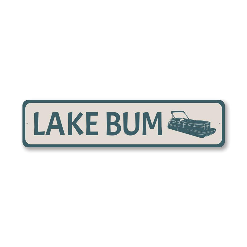 Plaque en aluminium Lake Bum, H 6 po x l 24 po x P 0,06 po