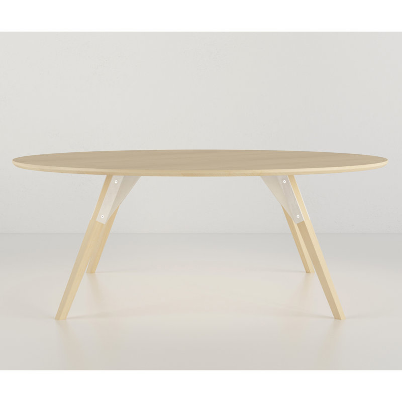 Table basse clarke, H 18 po x L 46 po x l 46 po, Érable, Érable / blanc