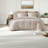 Premium Cotton Jacquard Bedding Sets, Full Queen Botanical Duvet Cover