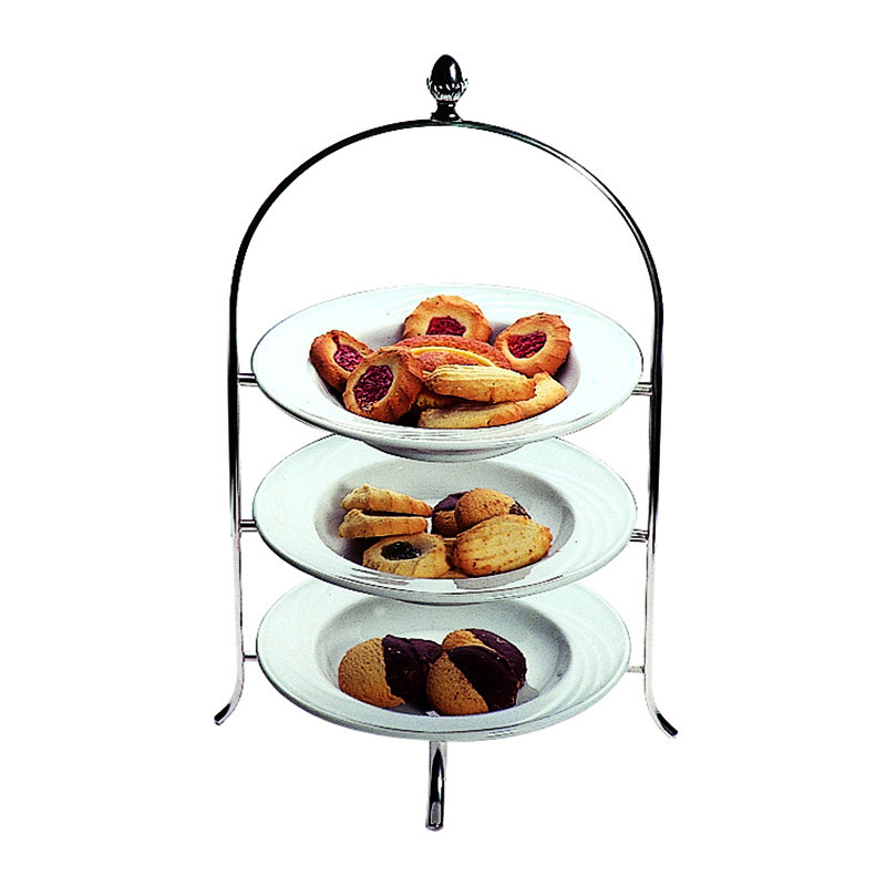 Meuble à thé à 3 niveaux 8,25 po - 6 pièces - Acier inoxydable Palace