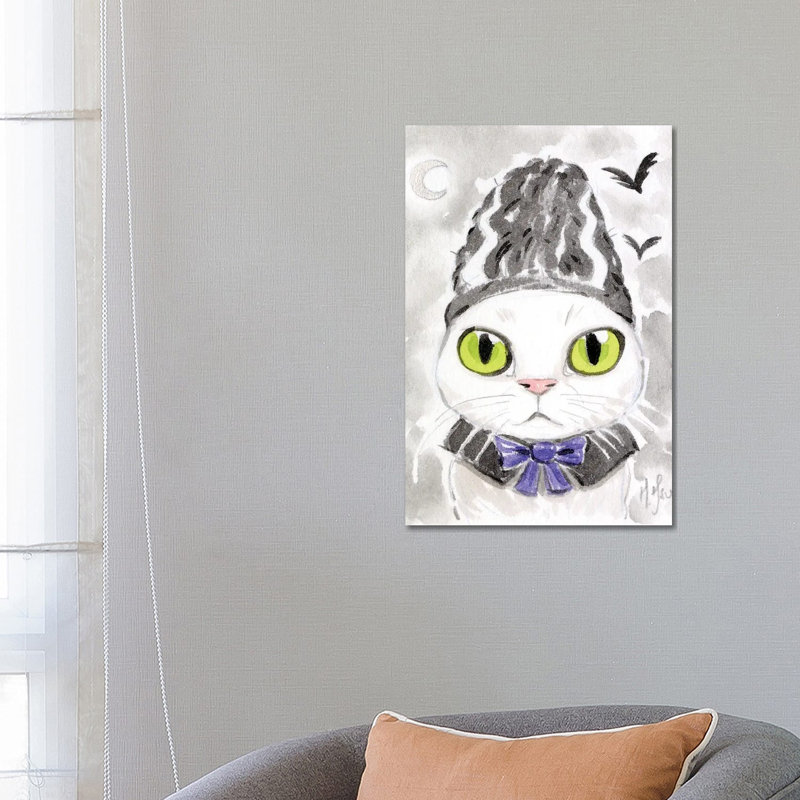 Cat - Bride Of Frankenstein by Martin Hsu - Painting on Canvas, 101.6 cm H x 66.04 cm W x 3.175 cm D, Wrapped Canvas