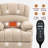 23" Seat Width And High Back Large Size Beige Chenille Power Lift Recliner Chair With 8-Point Vibration Massage And Lumbar Heating-1996441468
