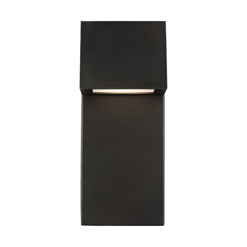 Rocha LED Outdoor Flush Mount, Antique Bronze, 12" H x 5" W x 4.63" D