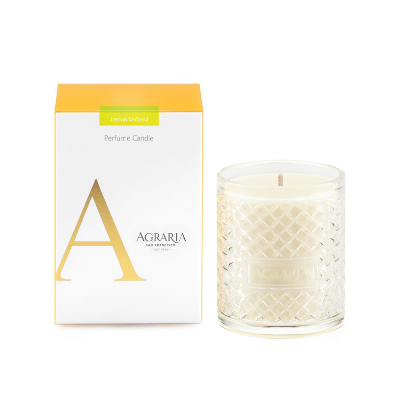 Lemon Verbena Scented Candle, 4.75" H x 3" W x 3" D