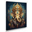 Portrait de Ganesha sur sarcelle - Art mural de l'hindouisme-746135399-746135401