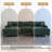 3 - Piece Upholstered Green Faux Rabbit Fur Flannel Reversible Modular Sofa Living Room Sectional Couch with Pillows-1303078378