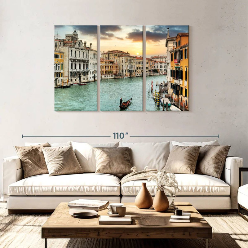 Sebbie Gran Canal Vista At Dusk, 48" H x 74" W
