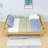 Wooden Platform Bed with Low Design and Slats-474777692-474777682