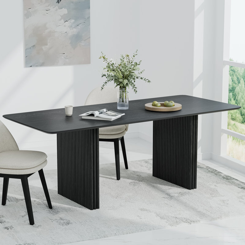 Table de salle à manger Maitilde, Noir, H 30 po x L 79 po x l 33,5 po