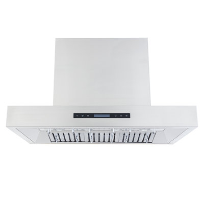 PROLINE 30-Inch Island Range Hood, Ducted, 1100 CFM, Stainless Steel, LED Lights, LCD Touch Control, ULTRA-QUIET Blower Motor, 4 Speed, 3-Year Warranty