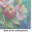 Arkansas Apple Blossom in Watercolor Glass Cutting Board Large