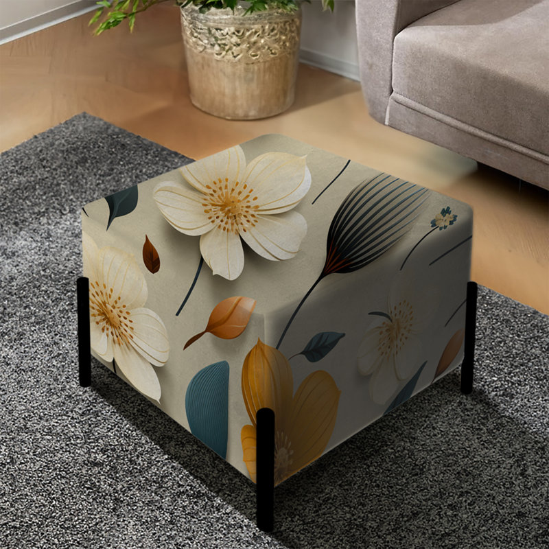 Repose-pieds Mod Floral Nostalgia - Mid-Century