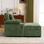 Chaise d'appoint rembourrée avec repose-pieds-474802762
