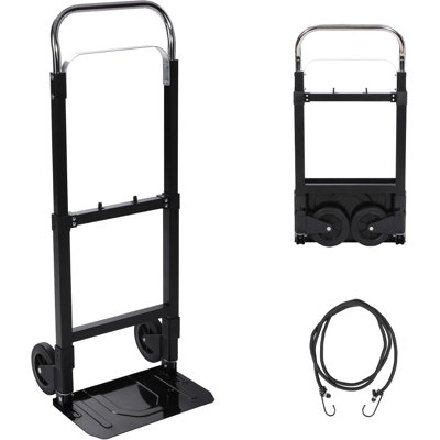 Folding Convertible Hand Truck with Adjustable Handle, 180 lb Capacity