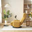Chaise longue en métal jaune avec tête et taille réglables, confort d'assise long, chaise rotative rotative à 360 degrés et métal, housse de revêtement de siège-2113921807