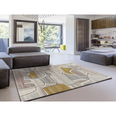 Chace Geometric Machine Woven / Power Loomed Area Rug