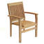 Chaise de patio empilable en teck Vassallo