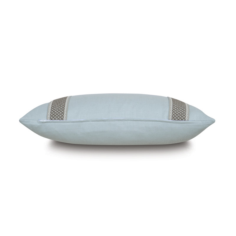 Nerida Appliqued Linen Throw Pillow