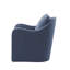 Fauteuil pivotant rembourré à 360 ° avec accoudoirs inclinés et coussin amovible Melby, bleu marine-1448810956