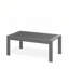 Table basse d'extérieur toutes saisons en métal, 43 po x 24 po, plateau d'aspect bois, structure grise | Idée de cadeau-3638231