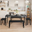 Ezzah Dining Set, Dining Table with Benches-680411272-746919456-746919459