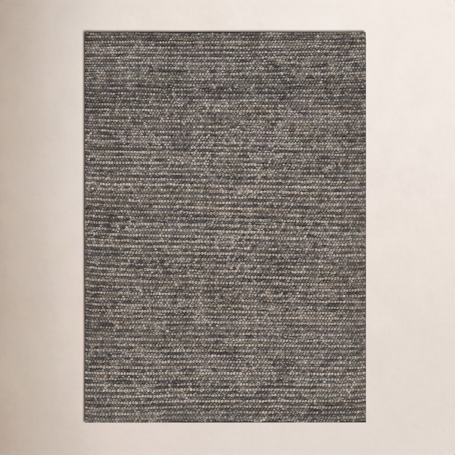 Asta Gray Hand-Woven Wool Rug, Rectangle 8'9" x 11'9"
