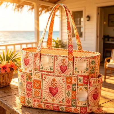 Sac à main en bandoulière matelassé en polyester, grande capacité, imprimé numérique, motif citrouille à coudre soi-même (38,5 x 36 x 12 cm).