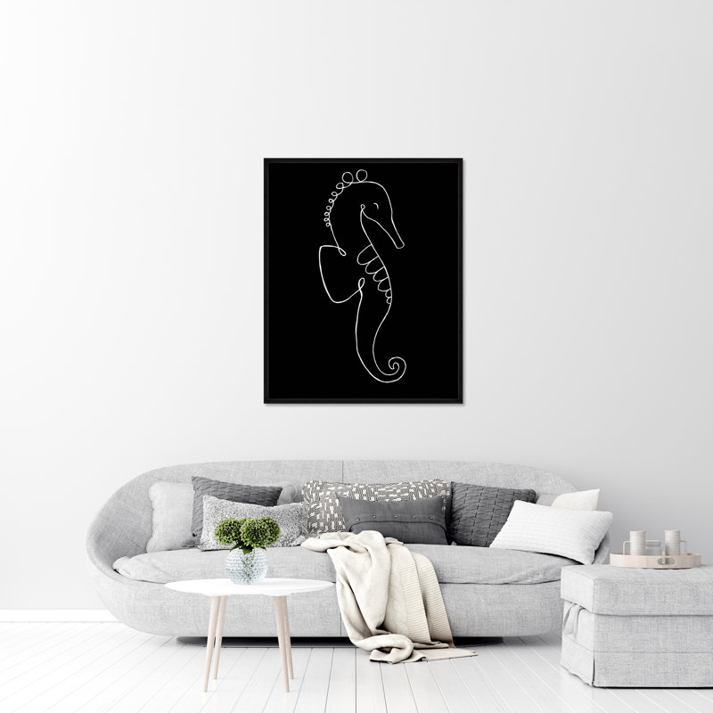 Silly Seahorse Print by Adam Mowery, 31.75" H x 25.75" W, Image Brush Gel