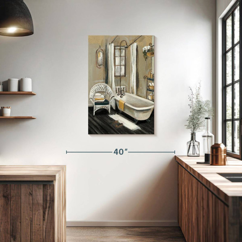 Lilie French Bath II - noir, H 36 po x l 24 po
